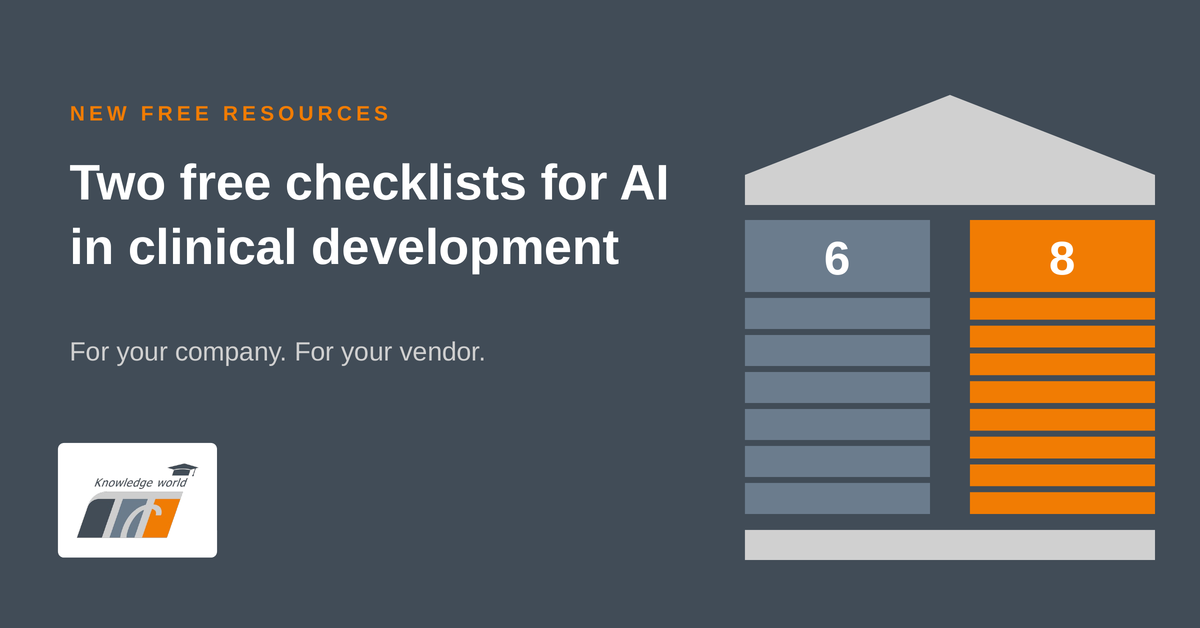 Two new free checklists for AI in clinical development